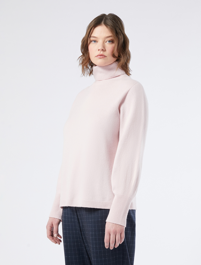 Cashmere blend polo-neck jumper - PINK - Marina Rinaldi - 3 Cashmere blend polo-neck jumper - PINK - Marina Rinaldi - 3