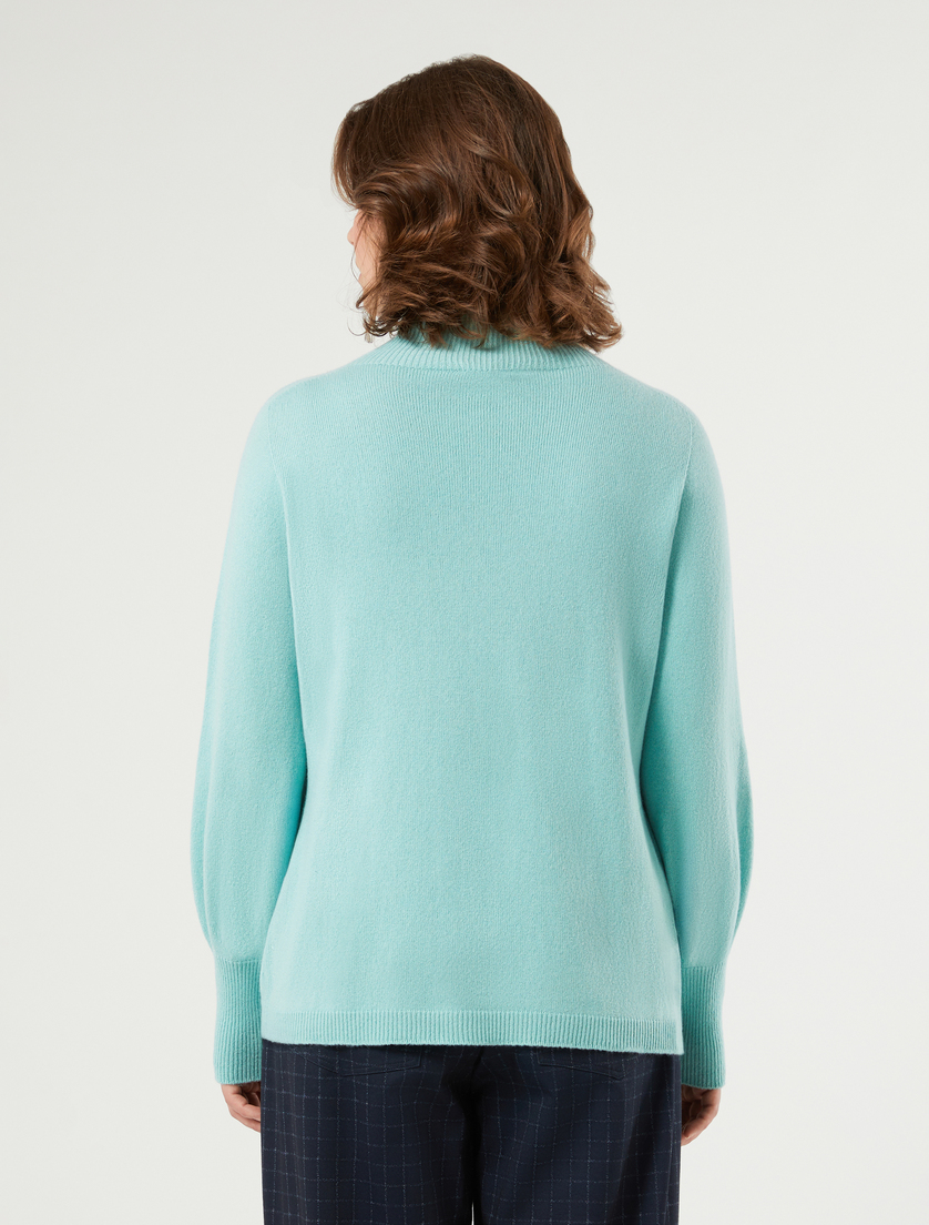 Cashmere blend polo-neck jumper - WATER - Marina Rinaldi - 4 Cashmere blend polo-neck jumper - WATER - Marina Rinaldi - 4