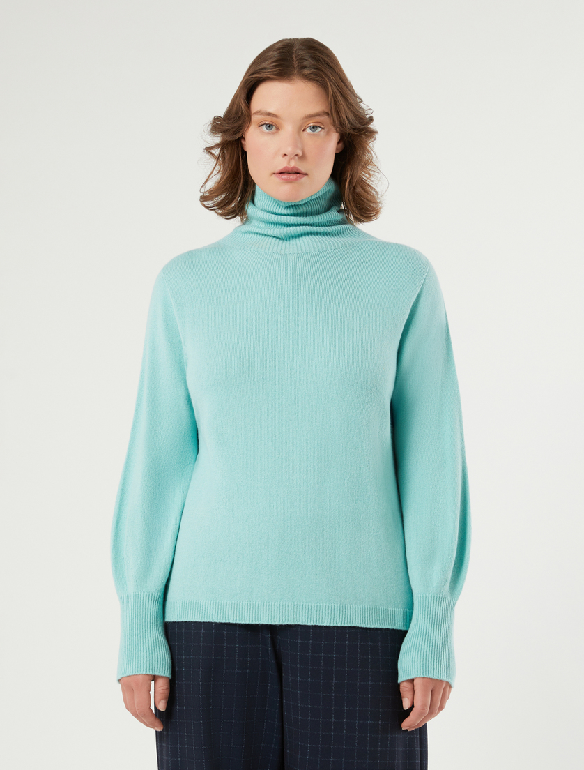 Cashmere blend polo-neck jumper - WATER - Marina Rinaldi - 3 Cashmere blend polo-neck jumper - WATER - Marina Rinaldi - 3