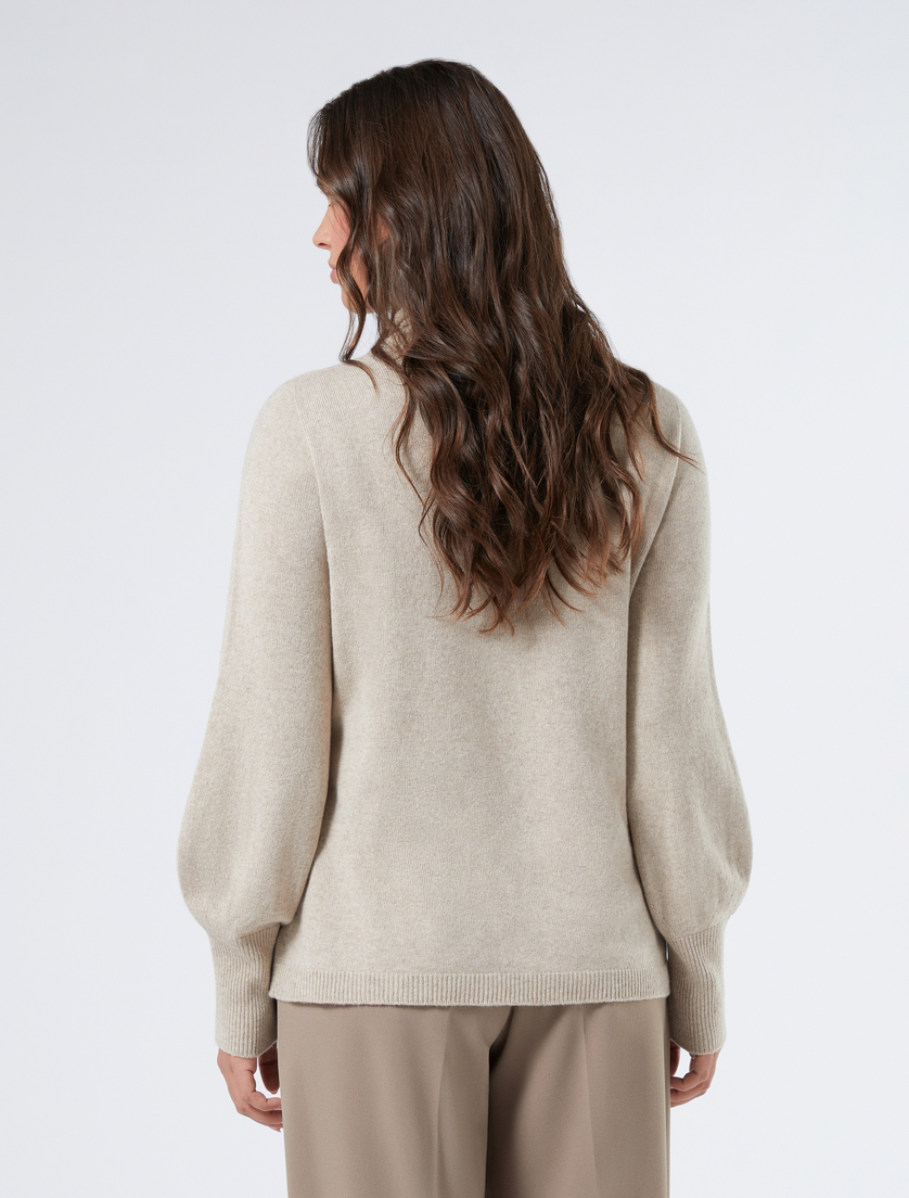 Cashmere blend polo-neck jumper - IVORY - Marina Rinaldi - 4 Cashmere blend polo-neck jumper - IVORY - Marina Rinaldi - 4