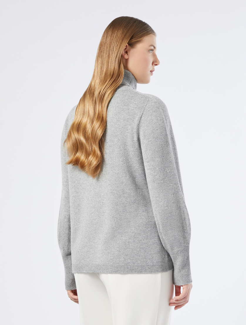 Cashmere blend polo-neck jumper - LIGHT GREY - Marina Rinaldi - 4 Cashmere blend polo-neck jumper - LIGHT GREY - Marina Rinaldi - 4