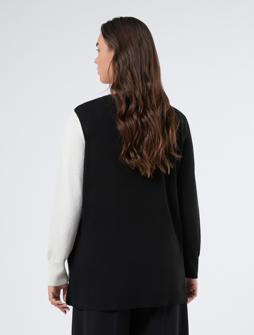 Cashmere blend jumper with lurex - BLACK - Marina Rinaldi - 4 Cashmere blend jumper with lurex - BLACK - Marina Rinaldi - 4