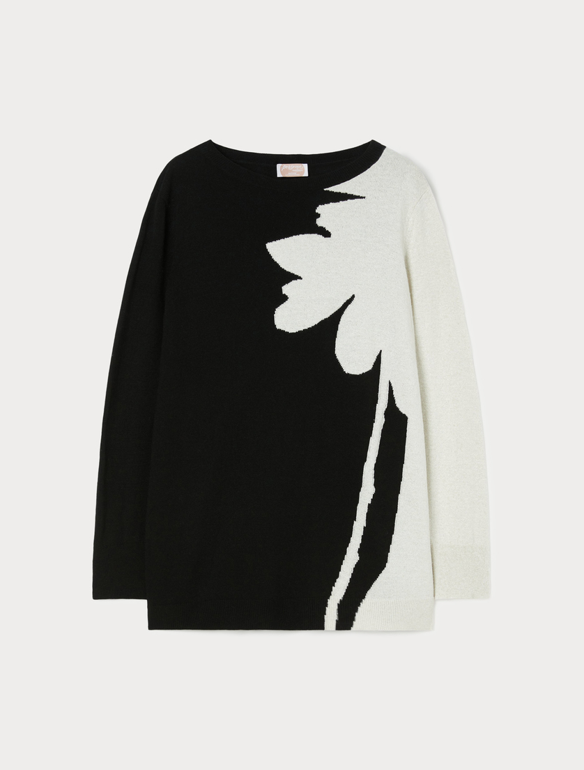 Cashmere blend jumper with lurex - BLACK - Marina Rinaldi Cashmere blend jumper with lurex - BLACK - Marina Rinaldi