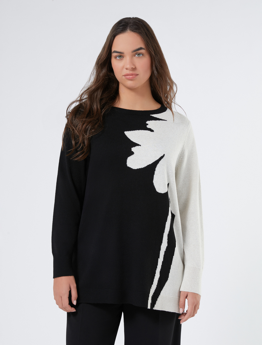 Cashmere blend jumper with lurex - BLACK - Marina Rinaldi - 3 Cashmere blend jumper with lurex - BLACK - Marina Rinaldi - 3