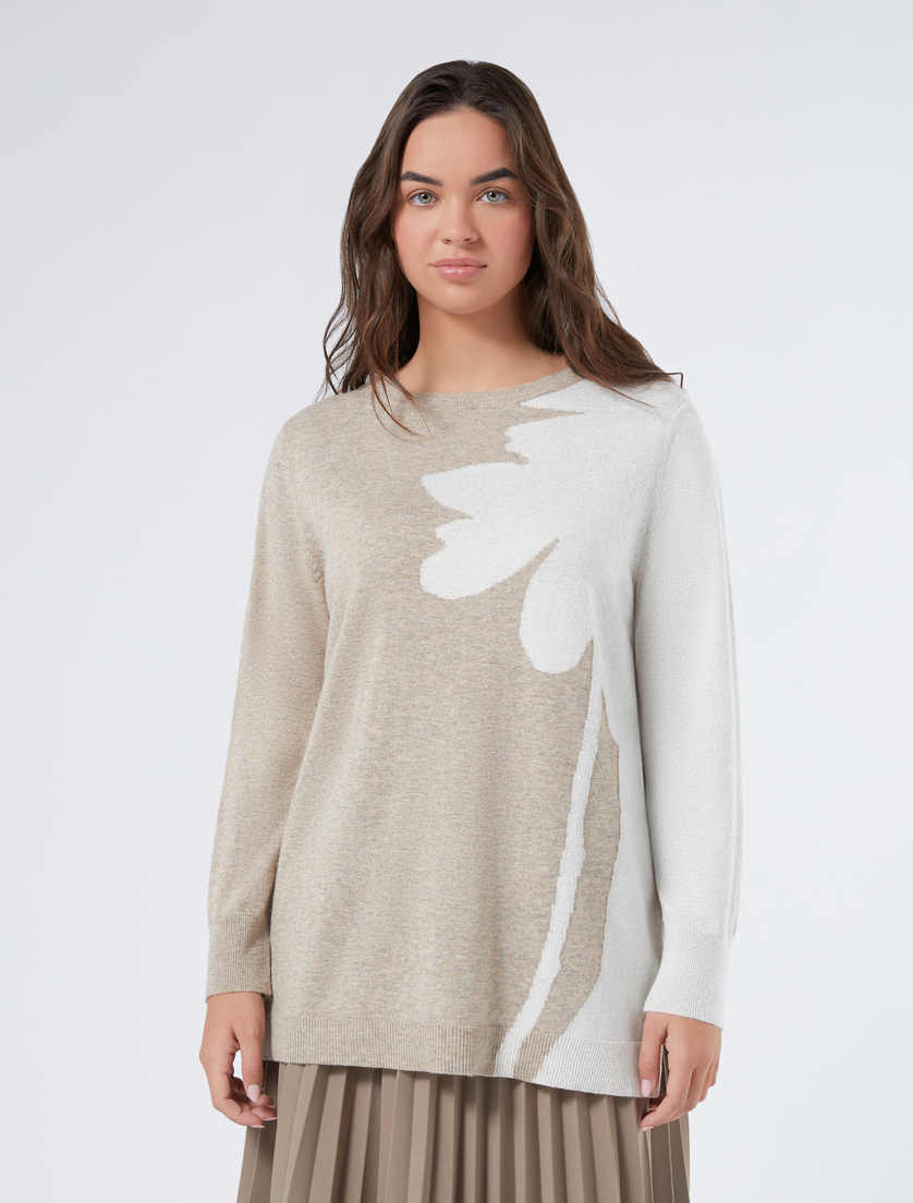 Cashmere blend jumper with lurex - BROWN - Marina Rinaldi - 3 Cashmere blend jumper with lurex - BROWN - Marina Rinaldi - 3