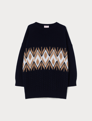 Oversize wool and mohair blend jumper - Marina Rinaldi