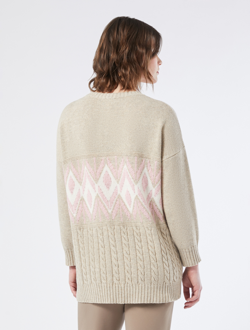 Oversize wool and mohair blend jumper - IVORY - Marina Rinaldi - 4 Oversize wool and mohair blend jumper - IVORY - Marina Rinaldi - 4