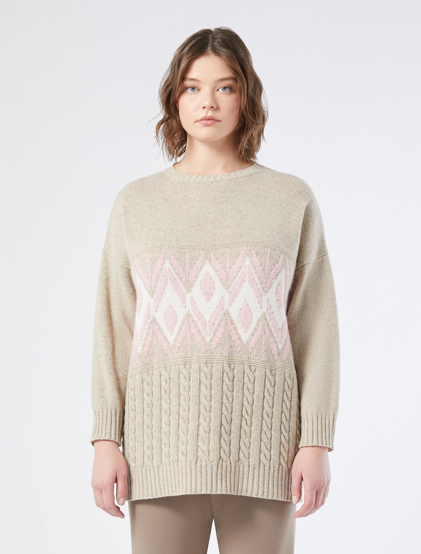 Oversize wool and mohair blend jumper - IVORY - Marina Rinaldi - 3 Oversize wool and mohair blend jumper - IVORY - Marina Rinaldi - 3
