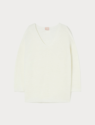 Alpaca-blend oversize jumper - Marina Rinaldi
