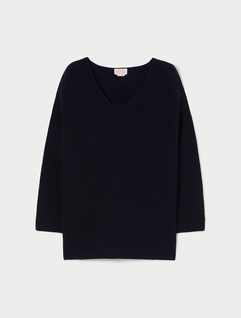 Alpaca-blend oversize jumper - MIDNIGHTBLUE - Marina Rinaldi Alpaca-blend oversize jumper - MIDNIGHTBLUE - Marina Rinaldi