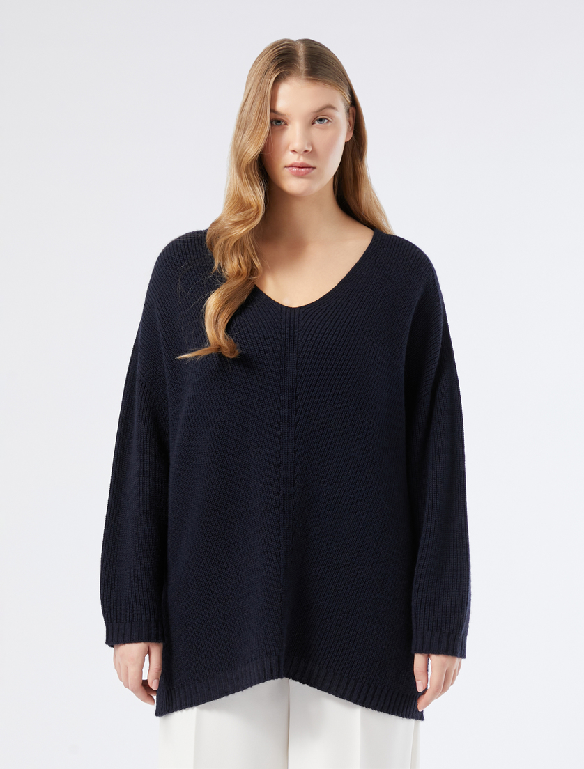 Alpaca-blend oversize jumper - MIDNIGHTBLUE - Marina Rinaldi - 3 Alpaca-blend oversize jumper - MIDNIGHTBLUE - Marina Rinaldi - 3
