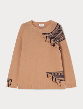 Stretch wool jacquard jumper - Marina Rinaldi