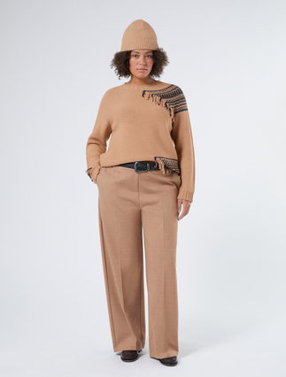 Stretch wool jacquard jumper - Marina Rinaldi