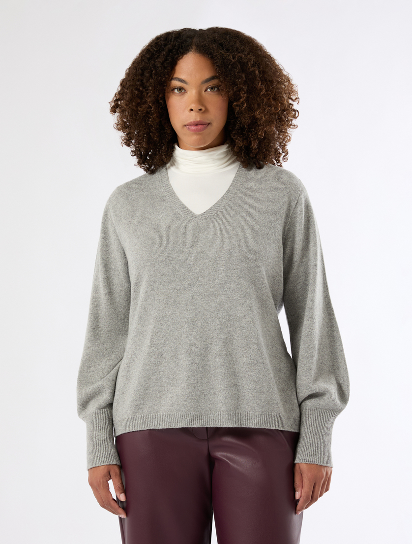 Wool blend jumper - LIGHT GREY - Marina Rinaldi - 3