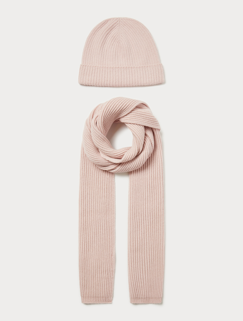 Cashmere blend scarf and hat - PINK - Marina Rinaldi - 2 Cashmere blend scarf and hat - PINK - Marina Rinaldi - 2