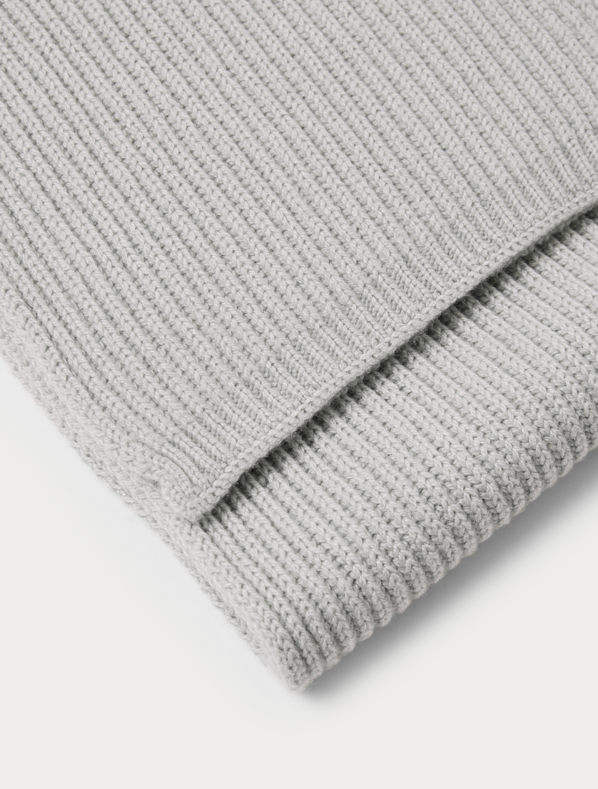 Cashmere blend scarf and hat - LIGHT GREY - Marina Rinaldi - 4 Cashmere blend scarf and hat - LIGHT GREY - Marina Rinaldi - 4