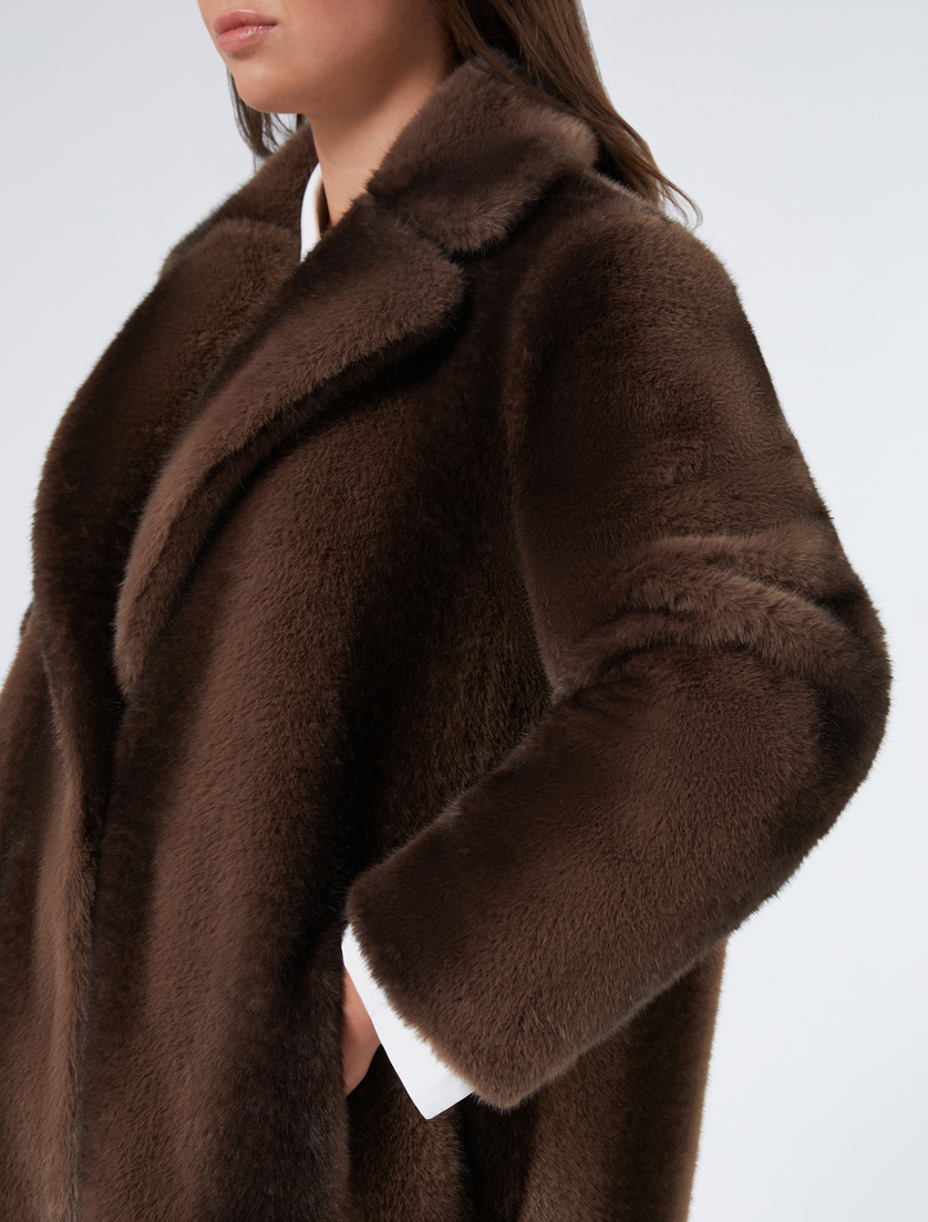 Soft-textured long coat - BROWN - Marina Rinaldi - 5 Soft-textured long coat - BROWN - Marina Rinaldi - 5