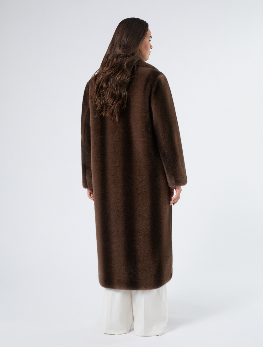 Soft-textured long coat - BROWN - Marina Rinaldi - 4 Soft-textured long coat - BROWN - Marina Rinaldi - 4