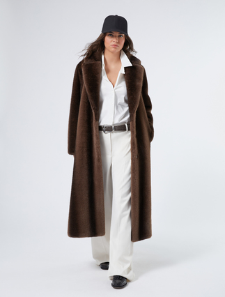 Soft-textured long coat - Marina Rinaldi