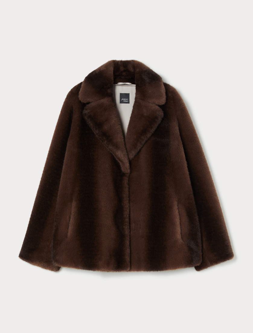 Soft textured jacket - BROWN - Marina Rinaldi Soft textured jacket - BROWN - Marina Rinaldi