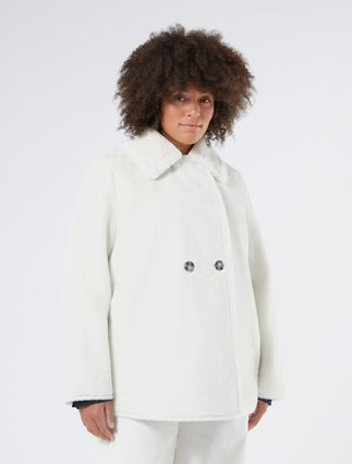 Reversible pea coat - SILVER