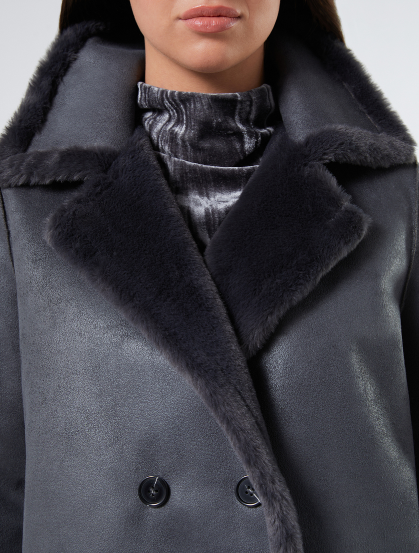 Reversible pea coat - MEDIUM GREY - Marina Rinaldi - 4 Reversible pea coat - MEDIUM GREY - Marina Rinaldi - 4