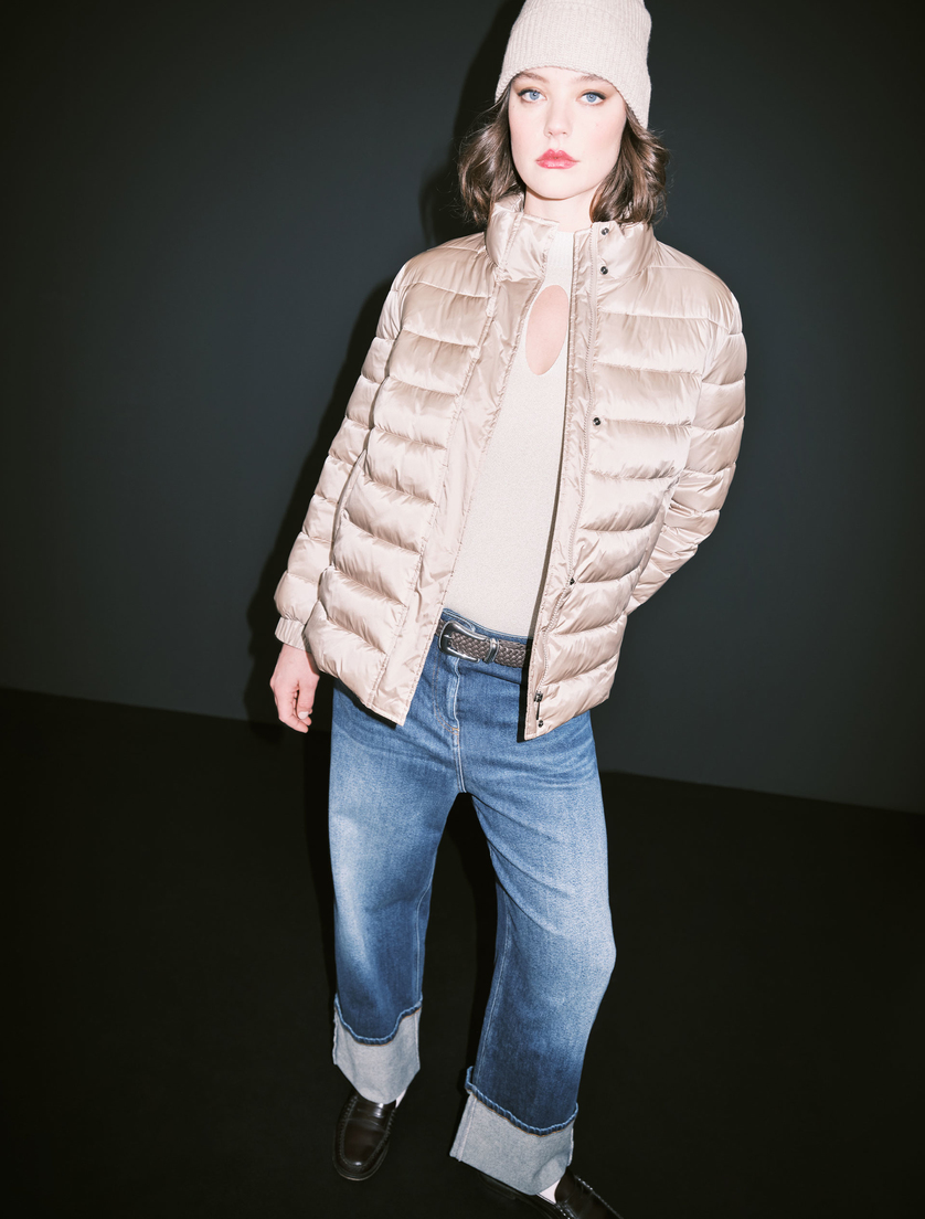 Iridescent nylon padded jacket - Marina Rinaldi
