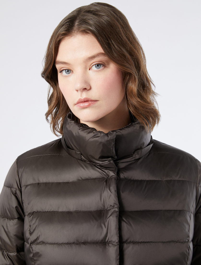 Iridescent nylon padded jacket - DARK BROWN - Marina Rinaldi - 5 Iridescent nylon padded jacket - DARK BROWN - Marina Rinaldi - 5