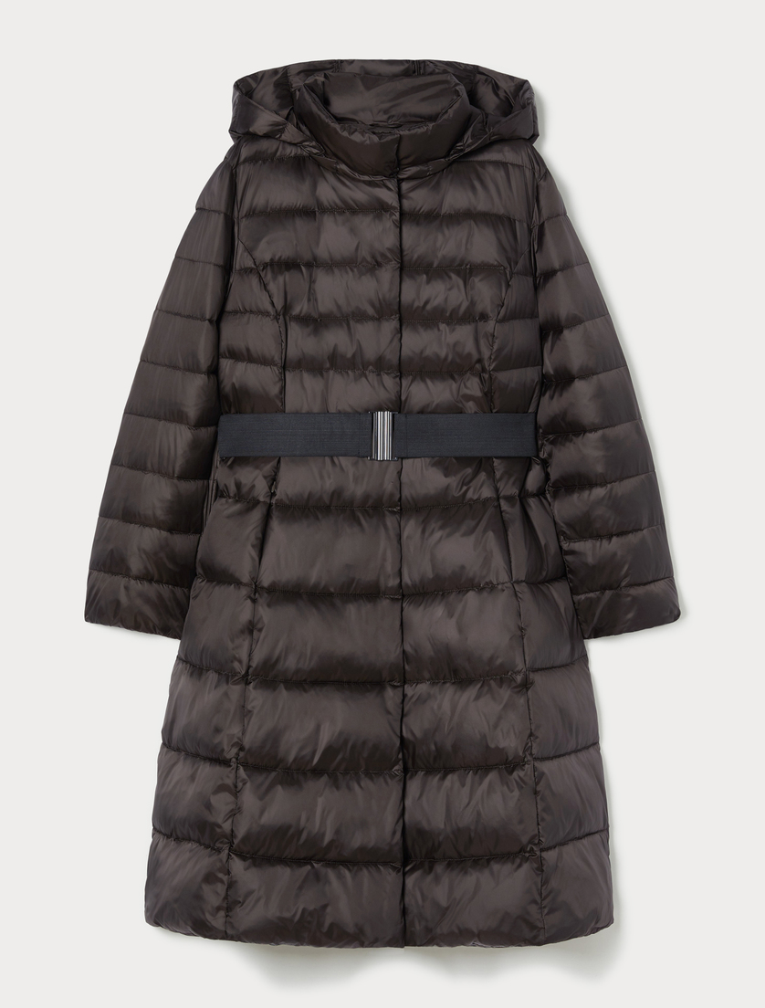 Iridescent nylon padded jacket - DARK BROWN - Marina Rinaldi Iridescent nylon padded jacket - DARK BROWN - Marina Rinaldi