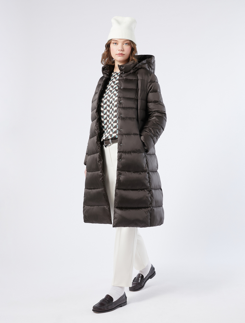 Iridescent nylon padded jacket - DARK BROWN - Marina Rinaldi - 2 Iridescent nylon padded jacket - DARK BROWN - Marina Rinaldi - 2