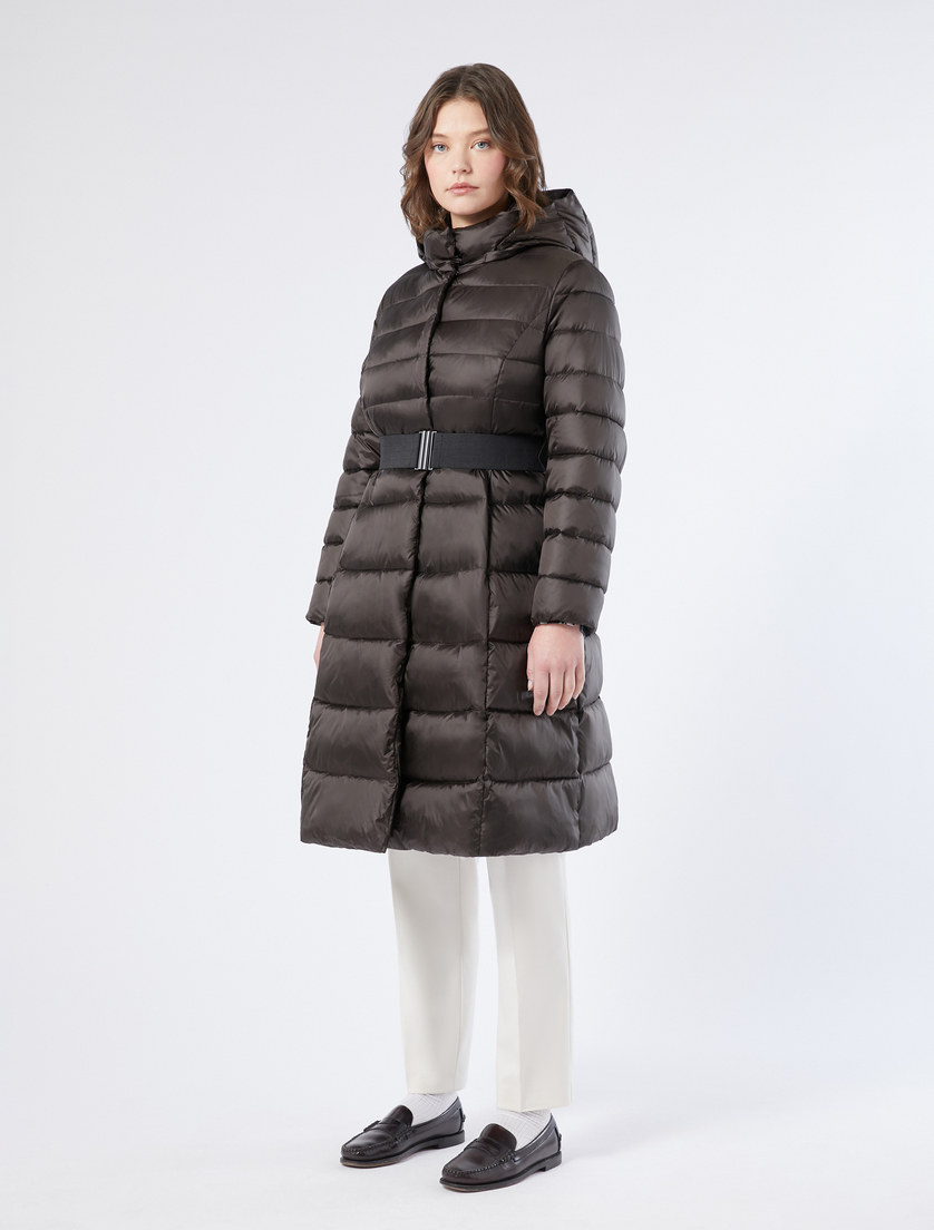Iridescent nylon padded jacket - DARK BROWN - Marina Rinaldi - 3 Iridescent nylon padded jacket - DARK BROWN - Marina Rinaldi - 3