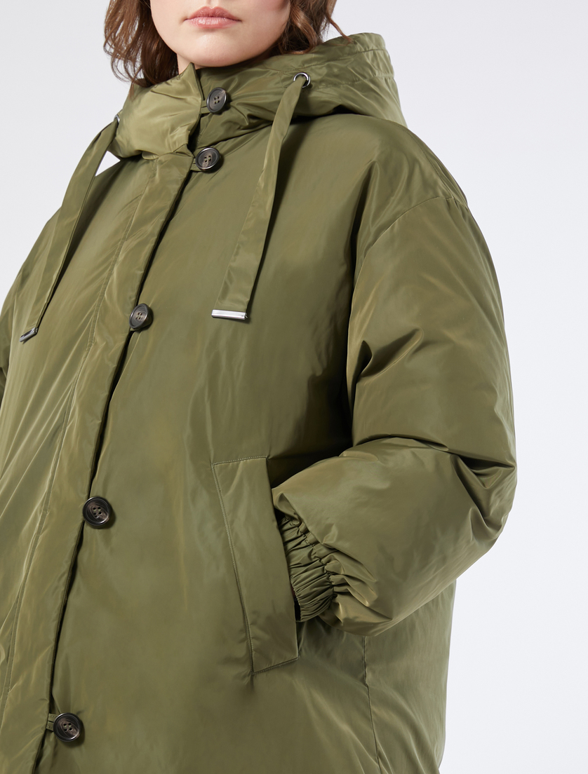Taffeta and iridescent nylon parka - OLIVE GREEN - Marina Rinaldi - 5 Taffeta and iridescent nylon parka - OLIVE GREEN - Marina Rinaldi - 5
