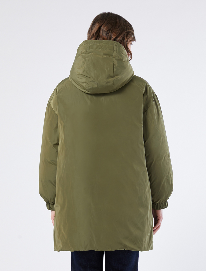 Taffeta and iridescent nylon parka - OLIVE GREEN - Marina Rinaldi - 4 Taffeta and iridescent nylon parka - OLIVE GREEN - Marina Rinaldi - 4