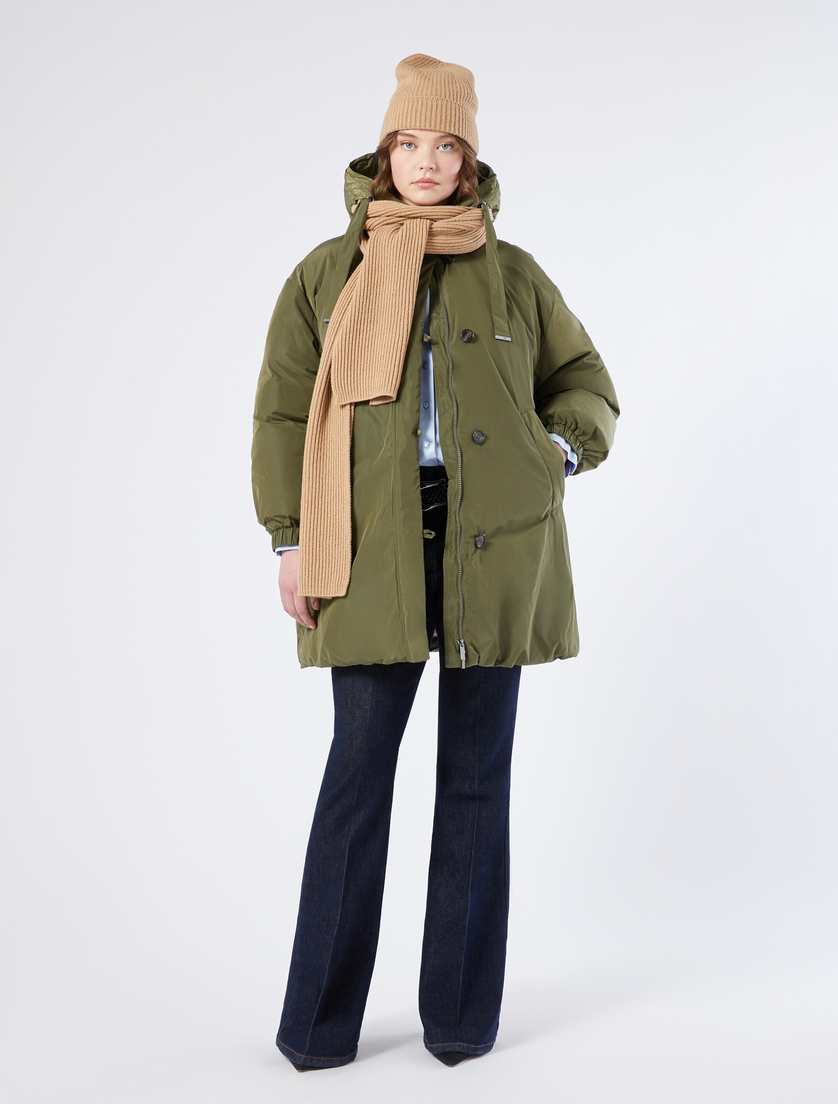 Taffeta and iridescent nylon parka - OLIVE GREEN - Marina Rinaldi - 2 Taffeta and iridescent nylon parka - OLIVE GREEN - Marina Rinaldi - 2