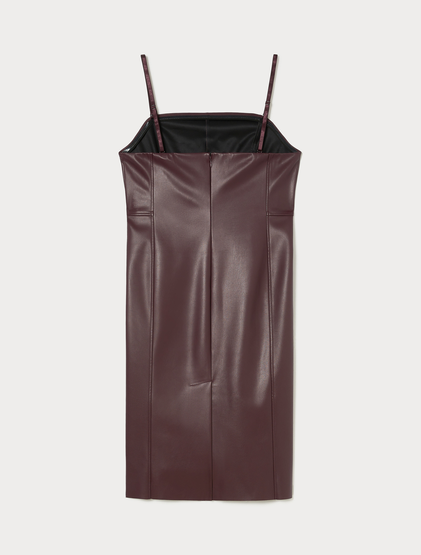 Coated jersey bustier dress - RED BROWN - Marina Rinaldi - 4