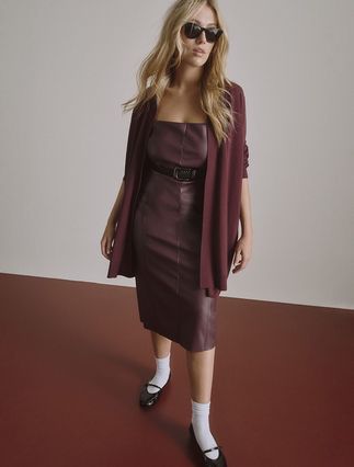 Coated jersey bustier dress - Marina Rinaldi
