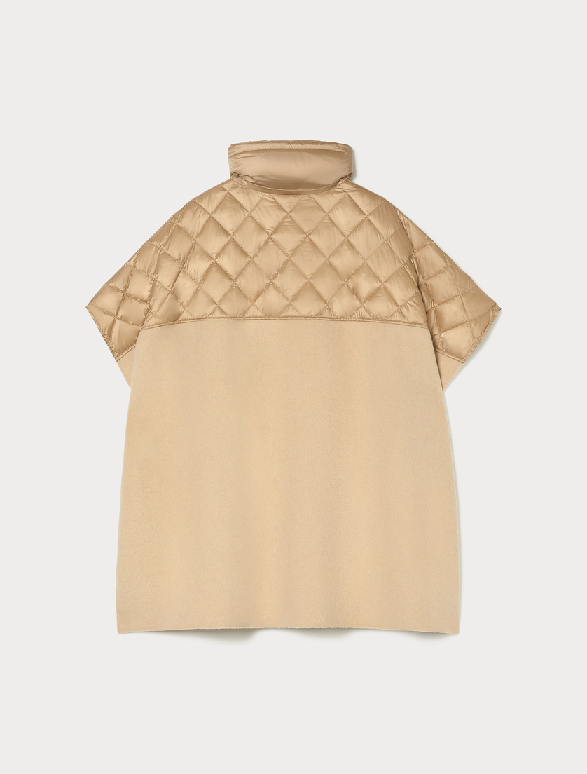 Double-faced wool-blend cape - BEIGE - Marina Rinaldi - 4