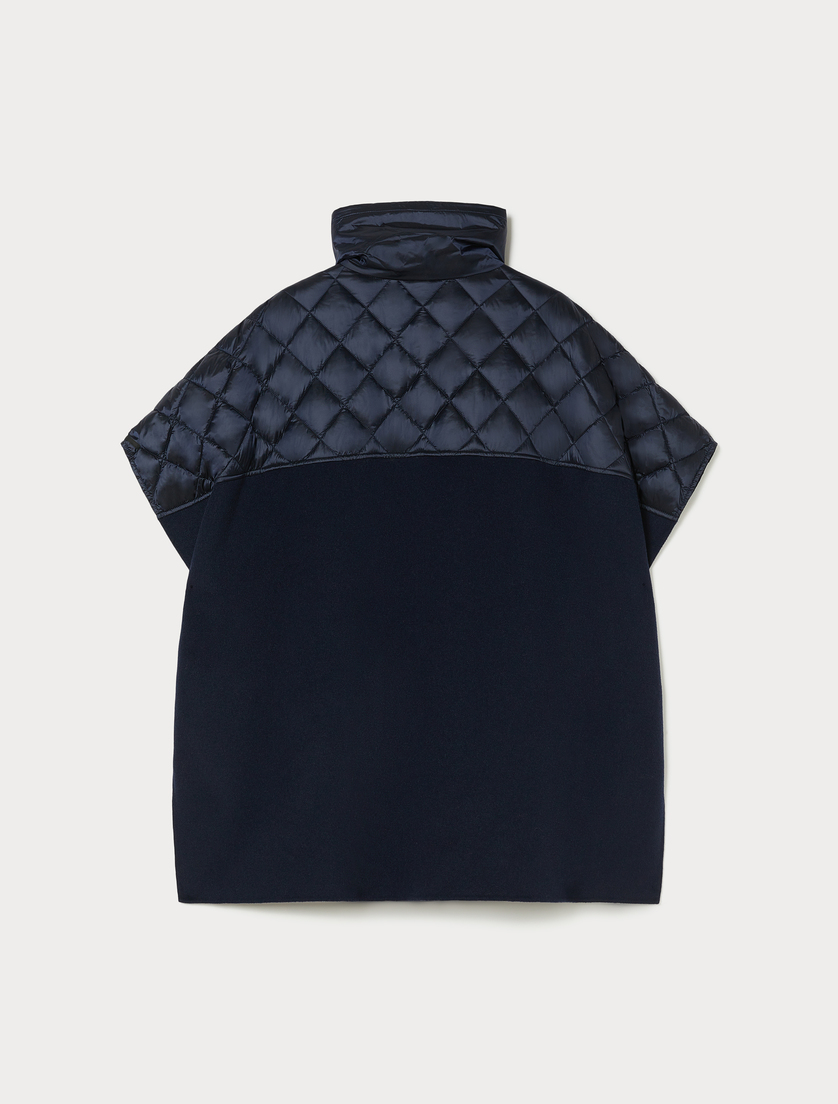 Double-faced wool-blend cape - ULTRAMARINE - Marina Rinaldi - 4