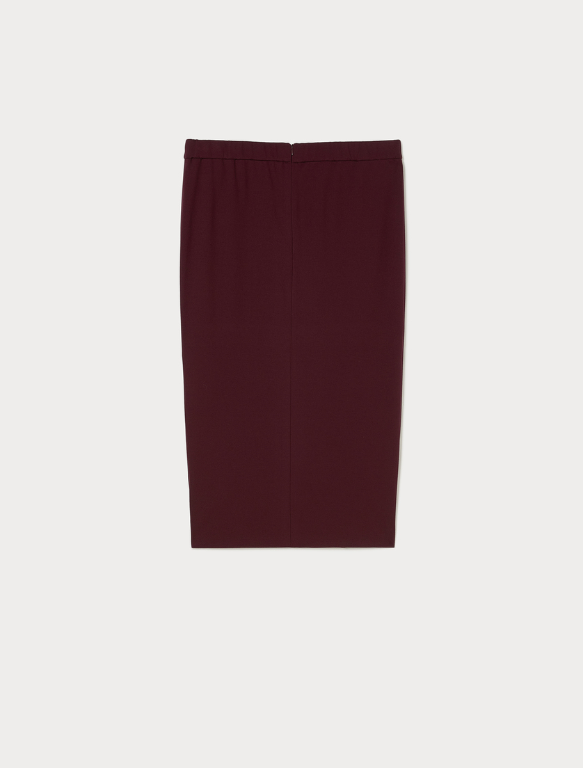 Jersey pencil skirt - RED BROWN - Marina Rinaldi - 4