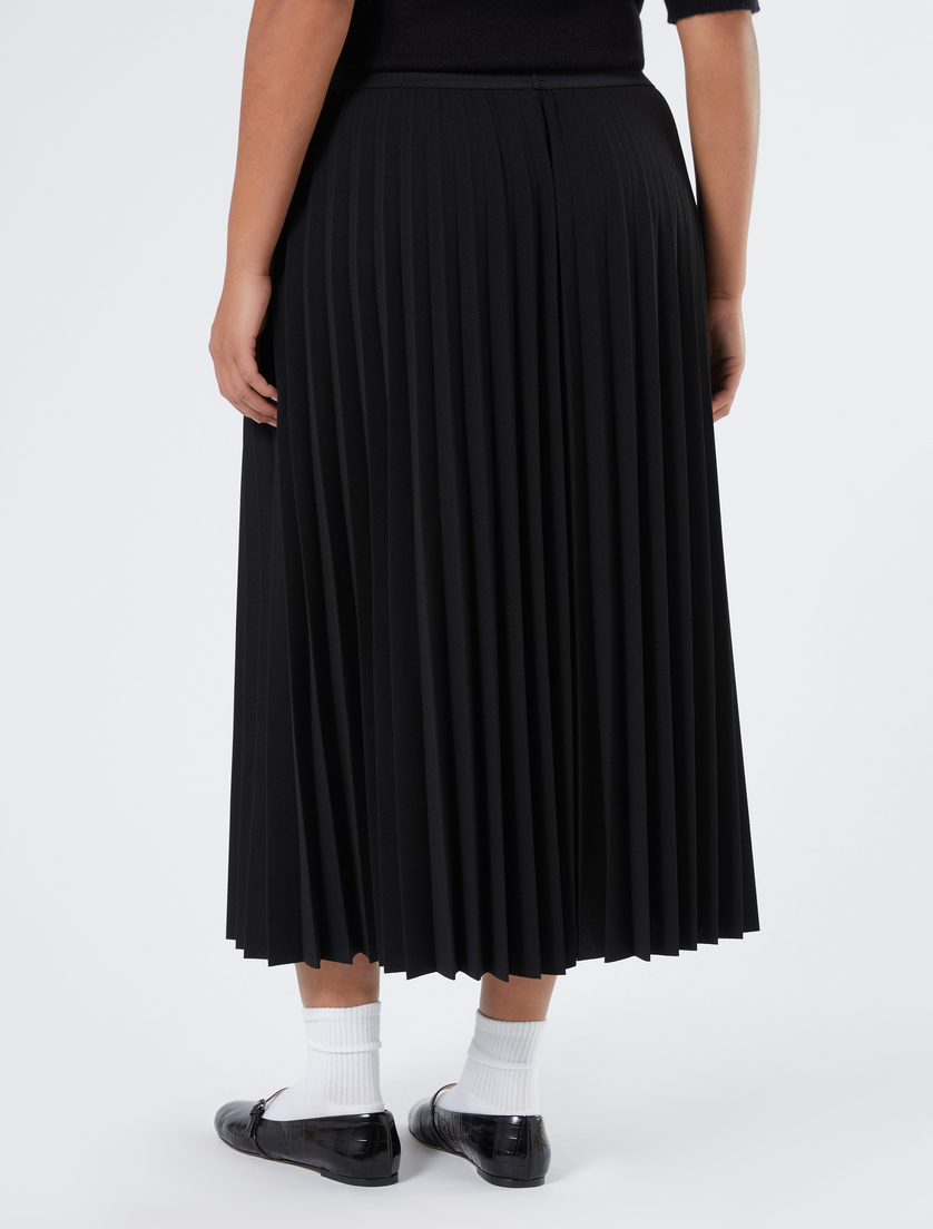 Long jersey crêpe skirt - BLACK - Marina Rinaldi - 4 Long jersey crêpe skirt - BLACK - Marina Rinaldi - 4