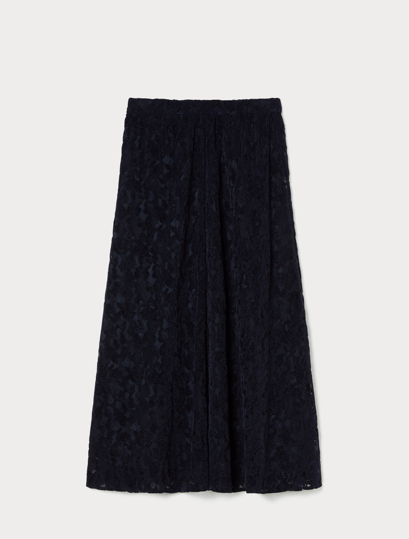 Long velvet lace skirt - MIDNIGHTBLUE - Marina Rinaldi Long velvet lace skirt - MIDNIGHTBLUE - Marina Rinaldi