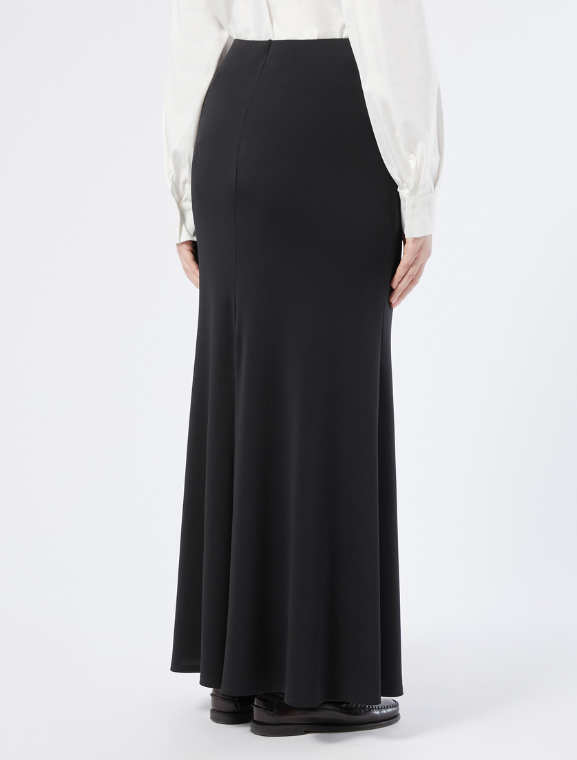 Long velvet jersey skirt - BLACK - Marina Rinaldi - 4