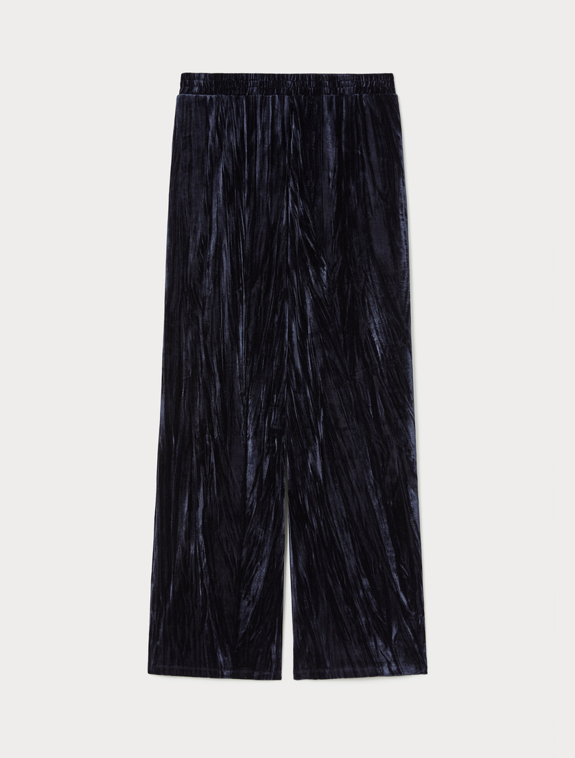 Velvet jersey trousers - MIDNIGHTBLUE - Marina Rinaldi Velvet jersey trousers - MIDNIGHTBLUE - Marina Rinaldi
