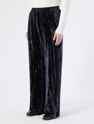 Velvet jersey trousers - MIDNIGHTBLUE