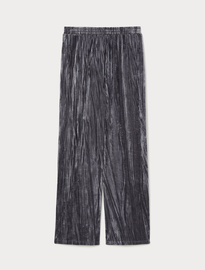 Velvet jersey trousers - DARK GREY - Marina Rinaldi Velvet jersey trousers - DARK GREY - Marina Rinaldi