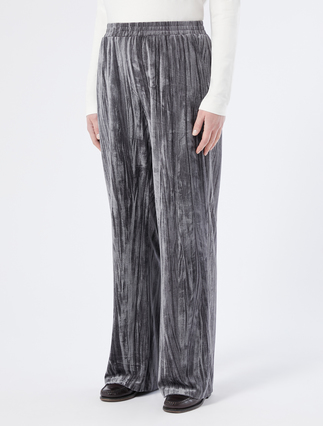 Velvet jersey trousers - DARK GREY