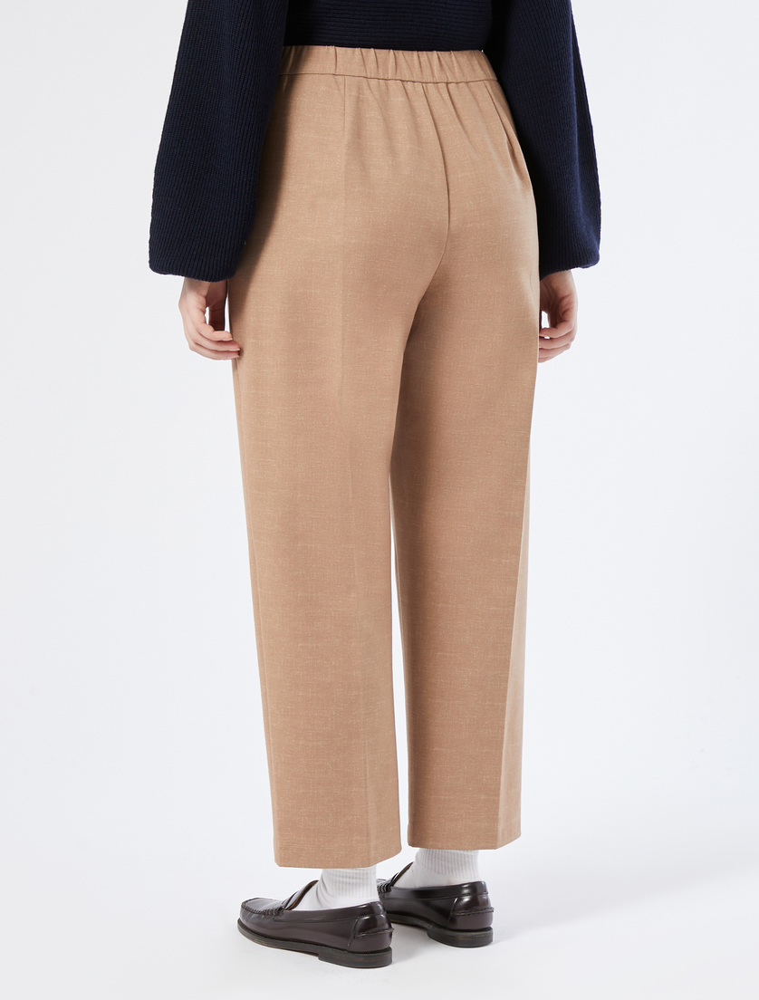 Yarn-dyed jersey trousers - CAMEL - Marina Rinaldi - 4 Yarn-dyed jersey trousers - CAMEL - Marina Rinaldi - 4
