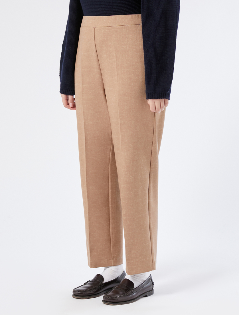 Yarn-dyed jersey trousers - CAMEL - Marina Rinaldi - 3 Yarn-dyed jersey trousers - CAMEL - Marina Rinaldi - 3