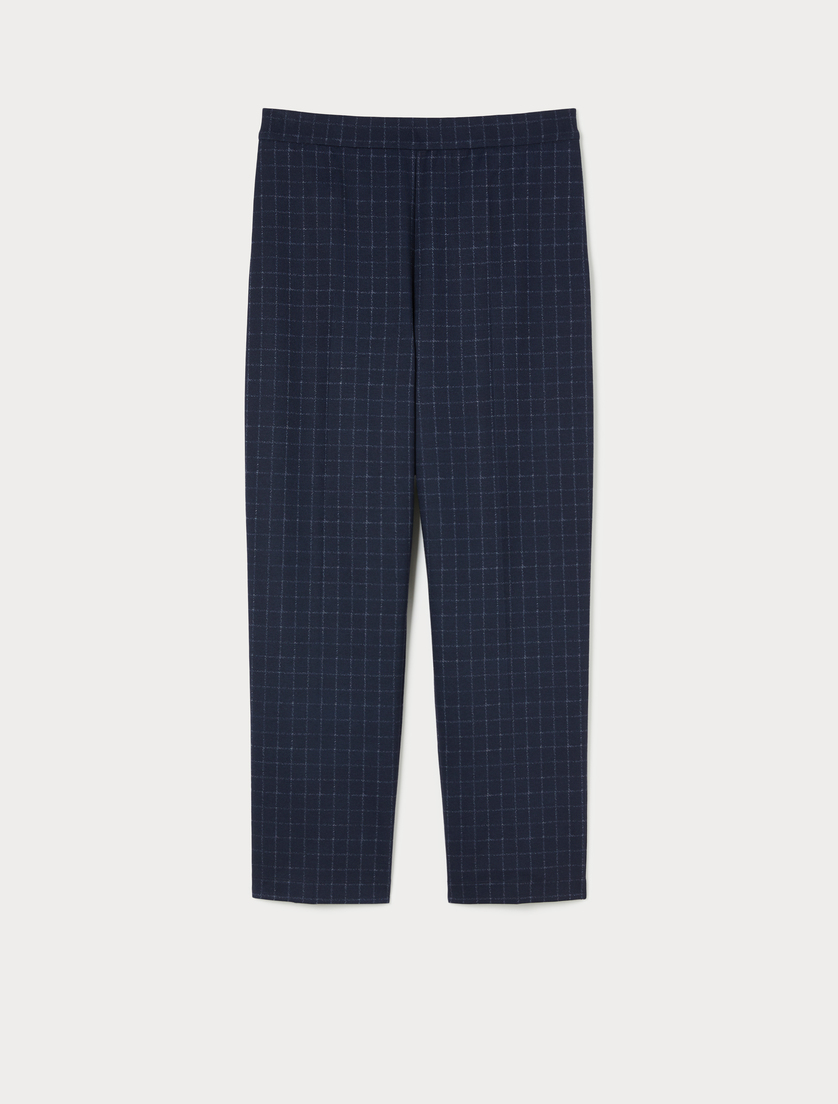 Yarn-dyed jersey trousers - MIDNIGHTBLUE - Marina Rinaldi Yarn-dyed jersey trousers - MIDNIGHTBLUE - Marina Rinaldi