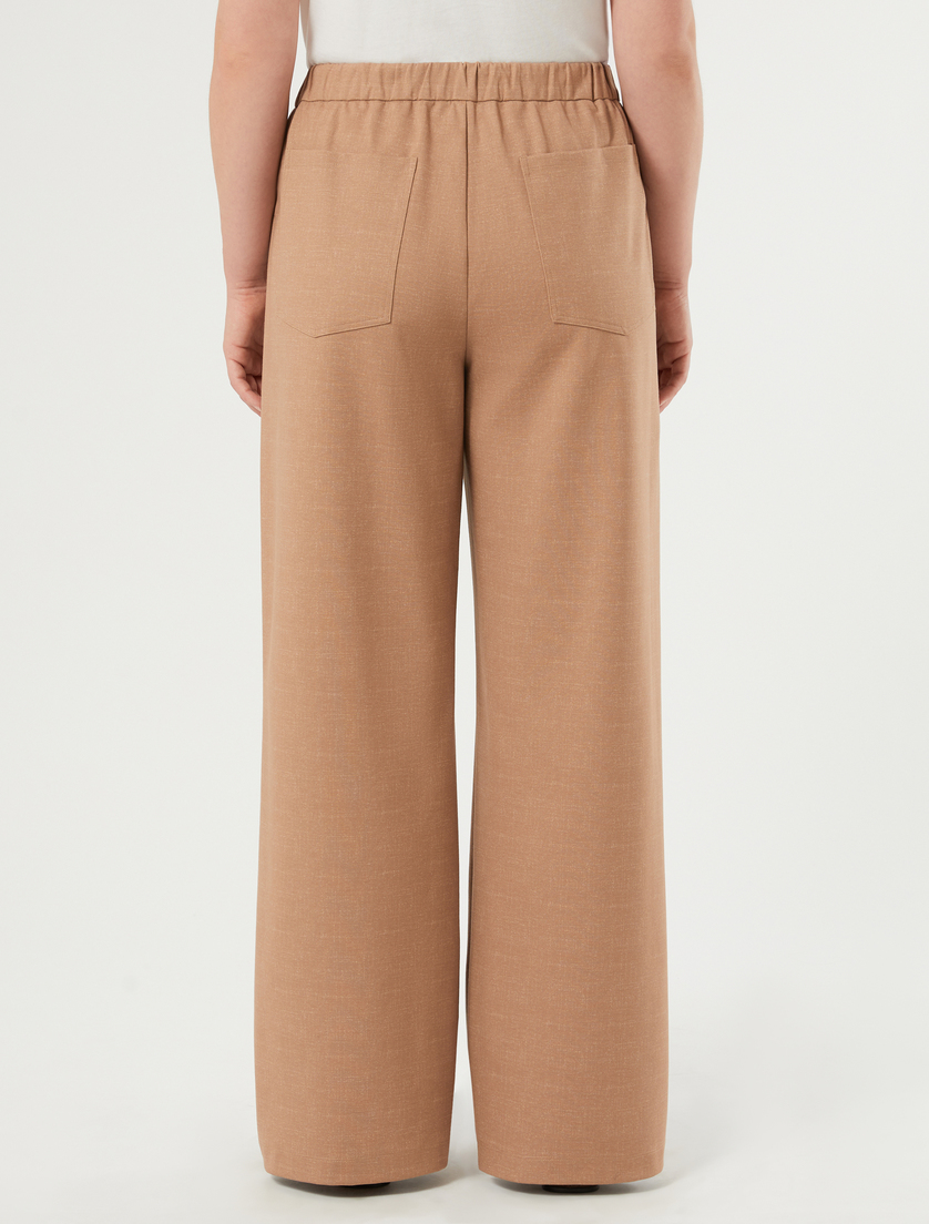 Yarn-dyed jersey trousers - CAMEL - Marina Rinaldi - 4 Yarn-dyed jersey trousers - CAMEL - Marina Rinaldi - 4